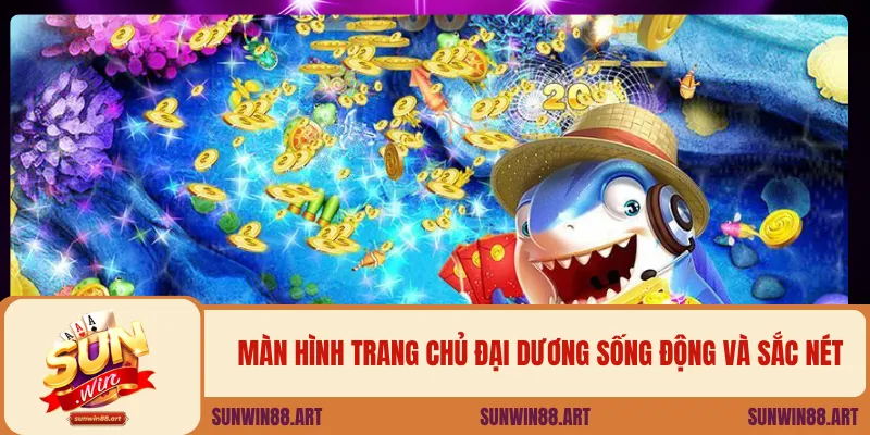 Màn hình trang chủ đại dương sống động và sắc nét