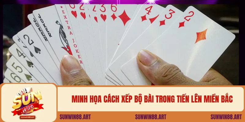 Minh họa cách xếp bộ bài trong tiến lên miền Bắc